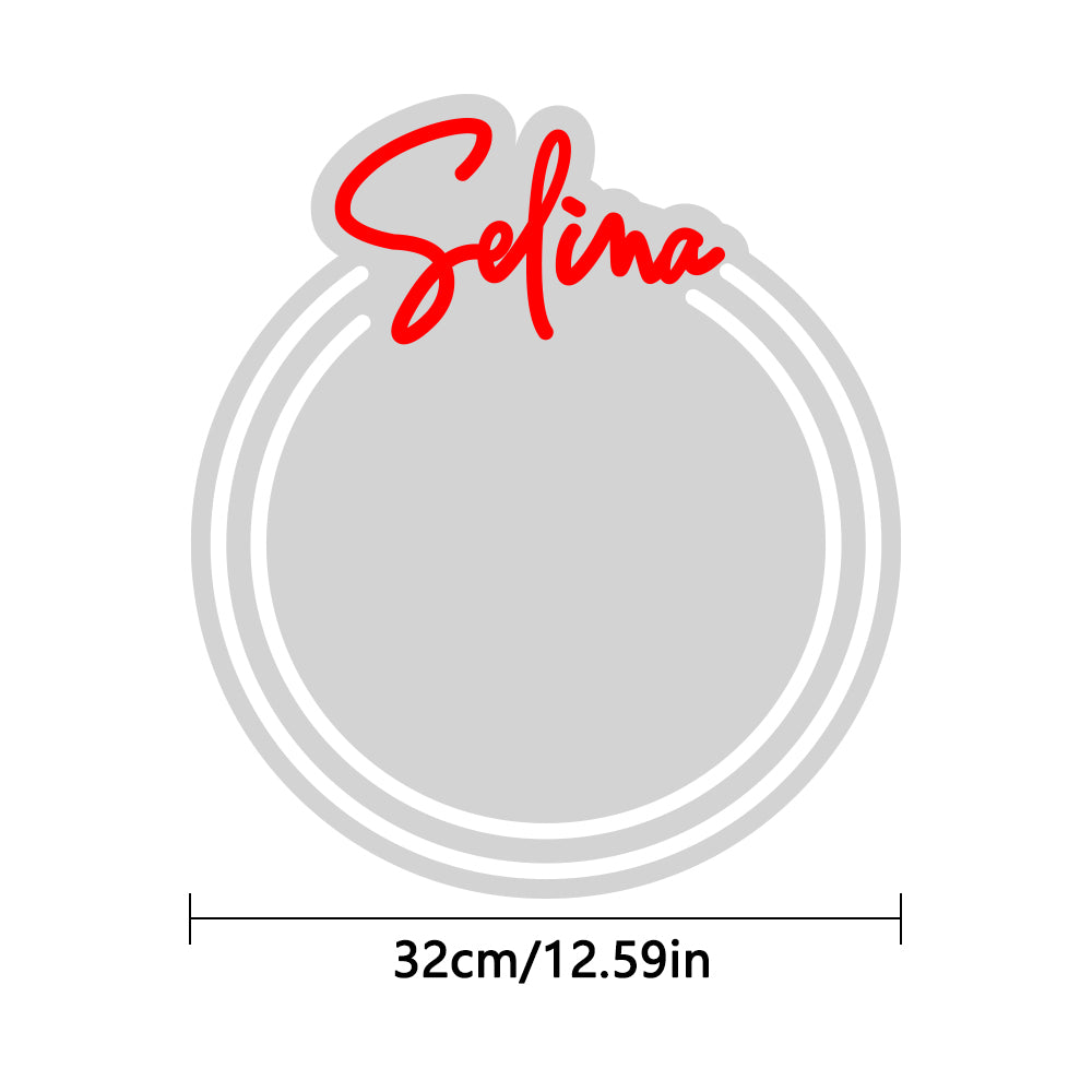 Personalised Name Mirror Light for Wall Custom Color Neon Mirror LED Dimmable Light Birthday Party Wedding Gift
