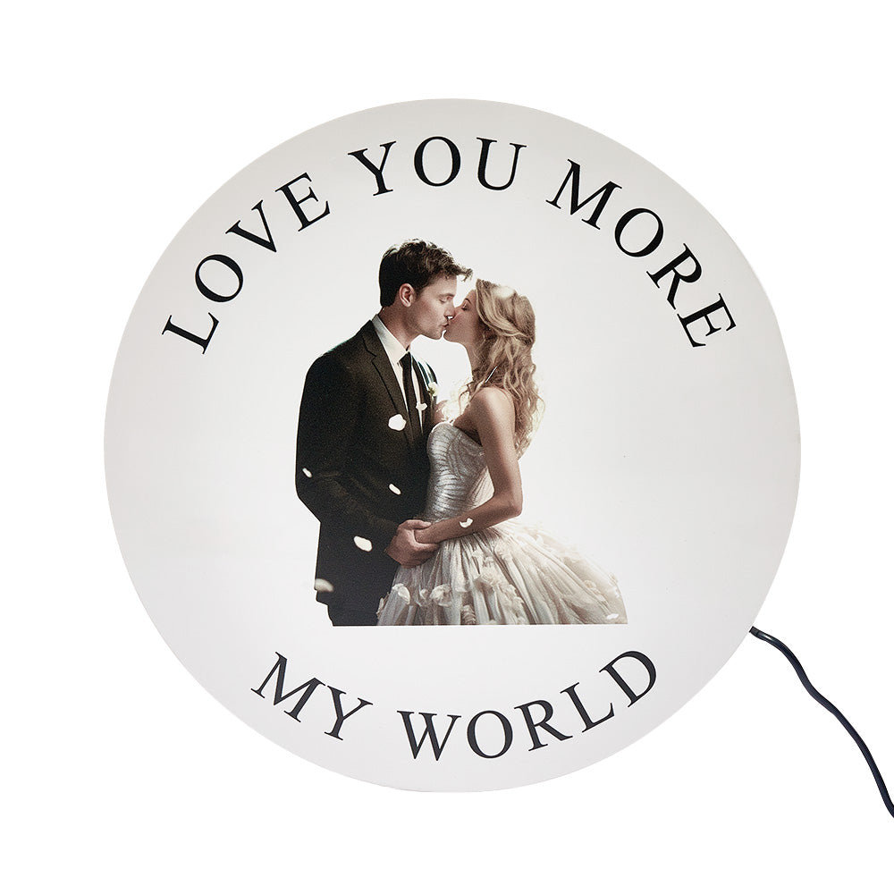 Custom Photo LED Night Light with Seven Colors Home Decor Wedding Anniversary Gifts for Him or Her