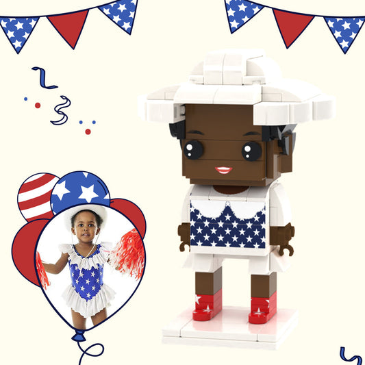 Independence Day Commemorative Gift Custom Brick Figures Full Body Customisable 1 Person Custom Brick Figures Small Particle Block Toy