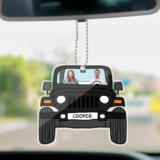 Personalised Off Road Car Photos Hanging Ornament - Double Sided