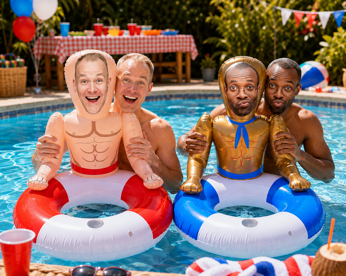 Custom Face Photo Pool Float – Personalised Summer Gift for Friends
