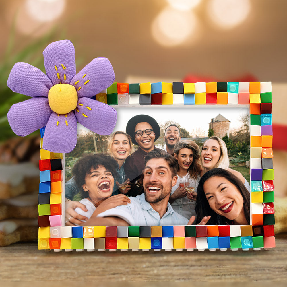 Personalised Colorful Building Blocks Picture Frame DIY Photo Frame ...