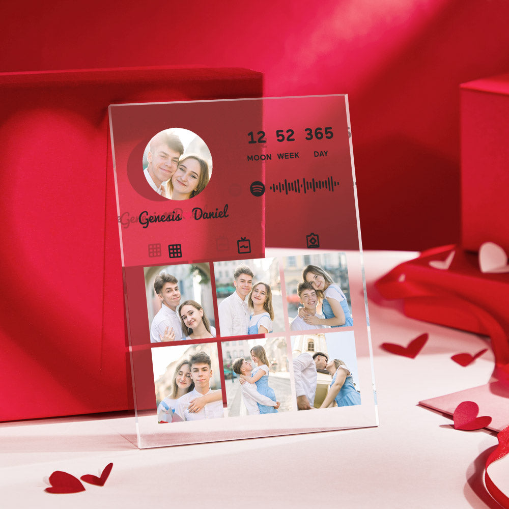 Custom Spotify Music Plaque Personalised Photo Anniversary Plaque Gift
