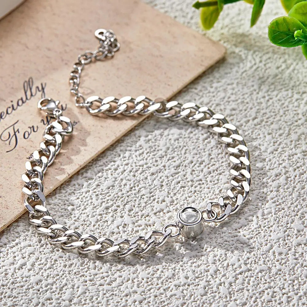 Personalised Photo Projection Bracelet Vintage Bracelet Jewelry Anniversary Gift For Him Father's Day Gift
