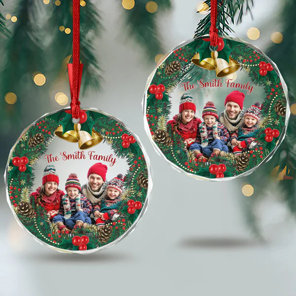Personalized Family Photo Christmas Ornament Custom Family Keepsake Gift