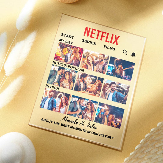 Custom Photo NETFLIX Movie Plaque Personalised Home Decor Anniversary Gift