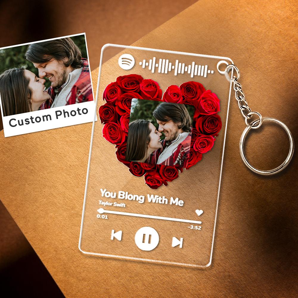 Custom Rose Spotify Plauqe  Personalised Night Light Romantic & Sentimental Birthday Gifts For Boyfriend