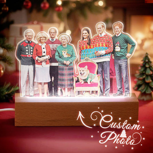 Personalised Photo Shape 3D LED Light Christmas Gift For Family Members