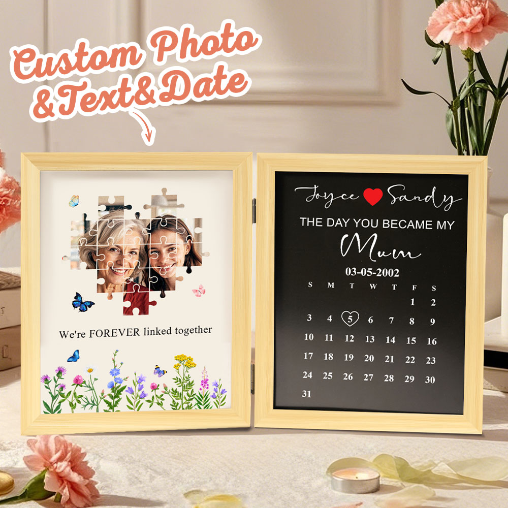 Personalised The Day You Became My Mother Puzzle Photo Frame Mother's Day Gift for Mom