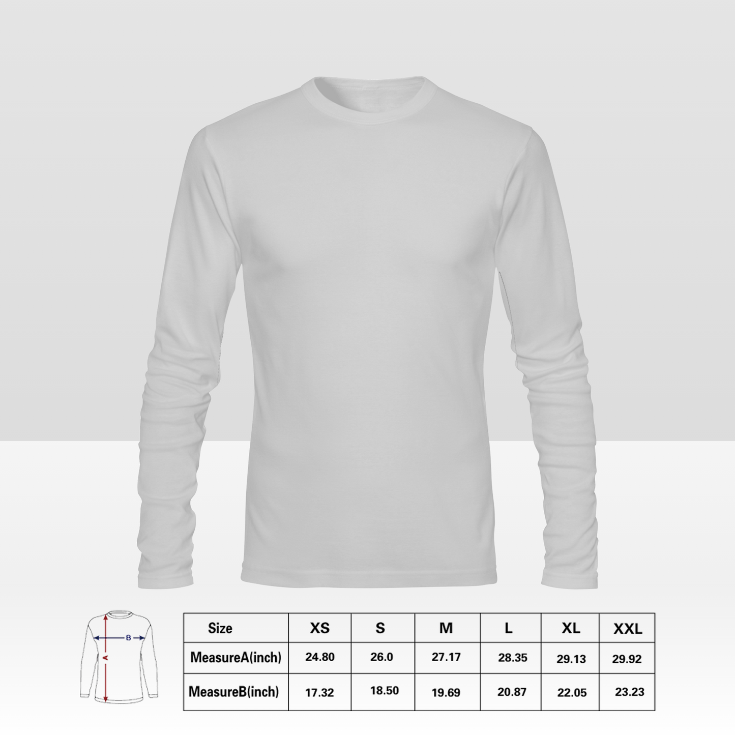 Custom Double-Sided Men's Long Sleeve T-Shirt Personalized All-Over Print Tee with Your Design