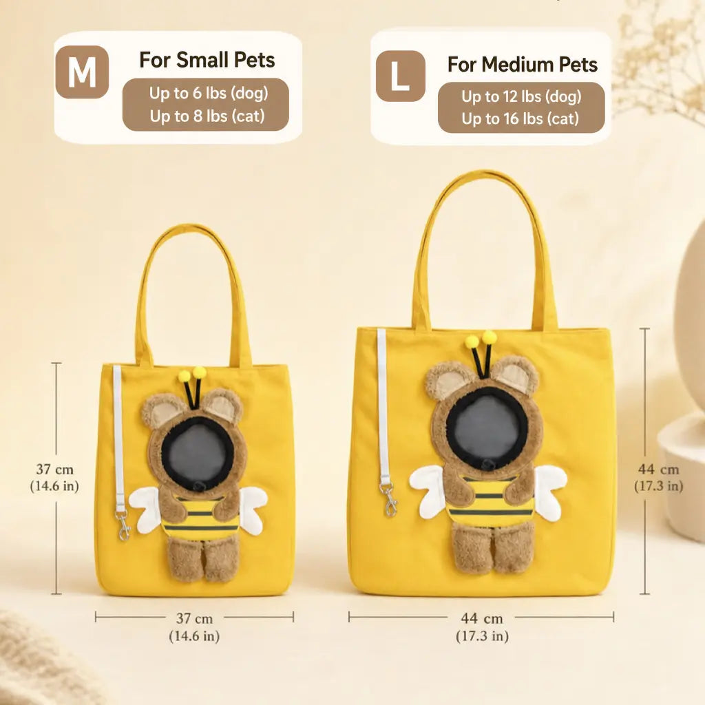 Personalised Pet Carrier Sling Bag with Custom Name | Breathable Canvas Shoulder Bag for Small Dogs & Cats