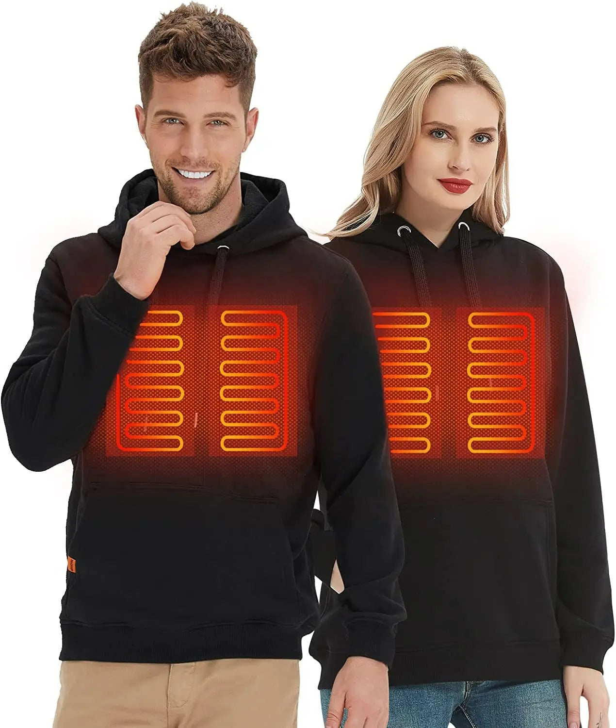 Heated Hoodie for Men Women with 10000mAh Rechargeable Battery Electric Unisex Heating Sweatshirt