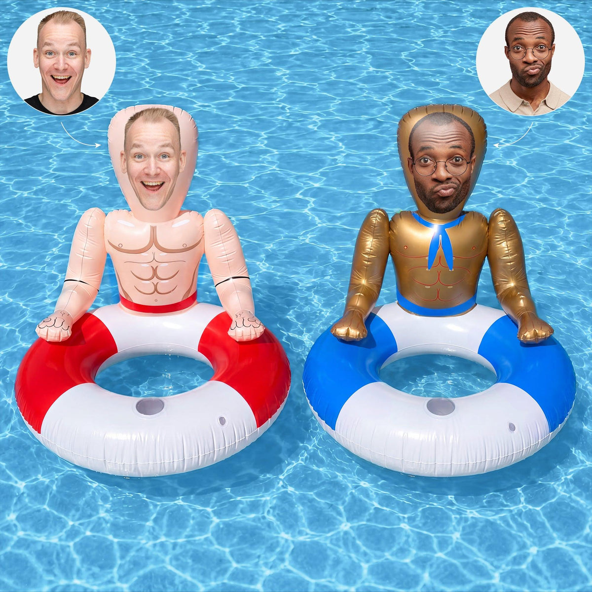 Custom Face Photo Pool Float – Personalised Summer Gift for Friends