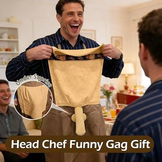 Funny Prank Apron for Men Hilarious Novelty Cooking BBQ Gift for Dad Husband