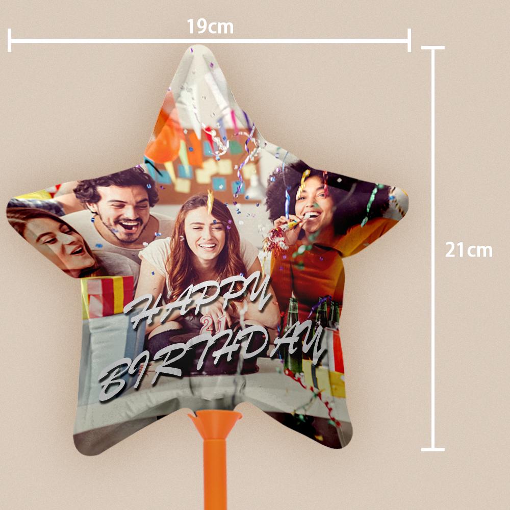 Custom Star Balloons Personalised Happy Birthday Balloon for Party Decorations