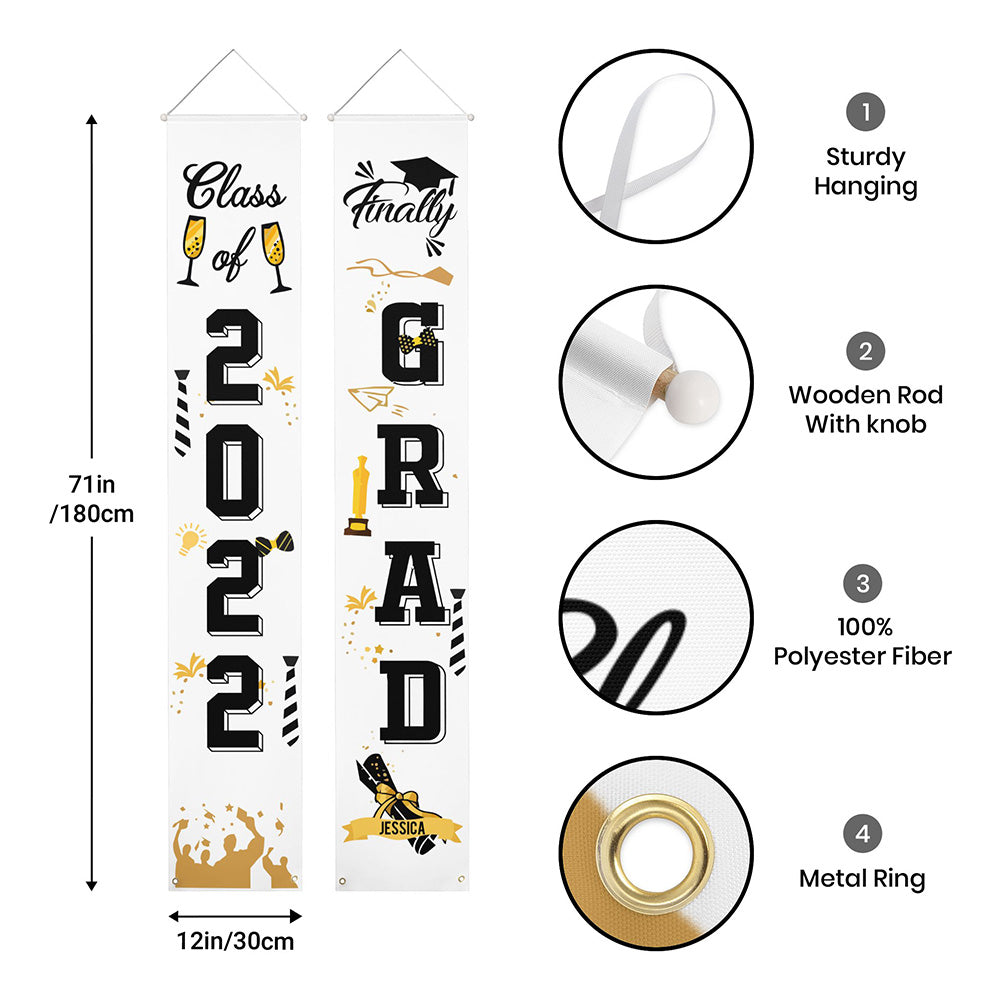 Custom Graduation Door Banner Personalised Backdrop Banner Grad Party Decorations Supplies