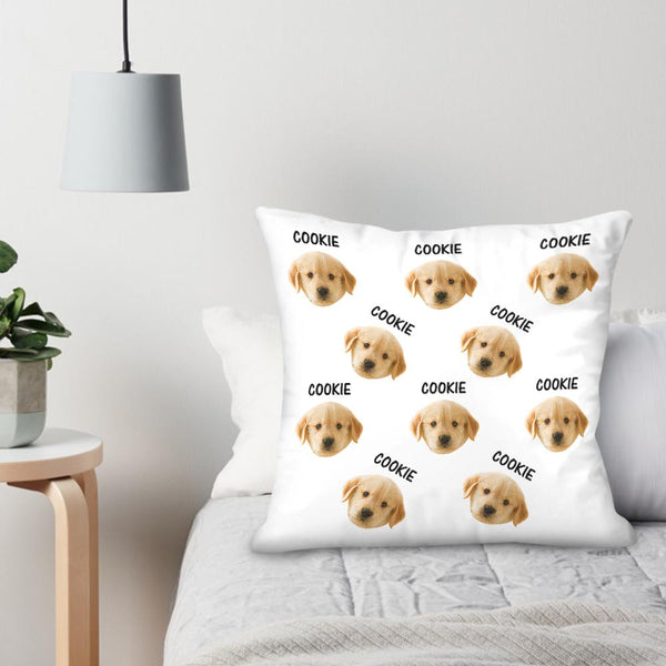 Custom Face on Pillow Pet Photo Pillow with Text Gifts For Pet Lovers