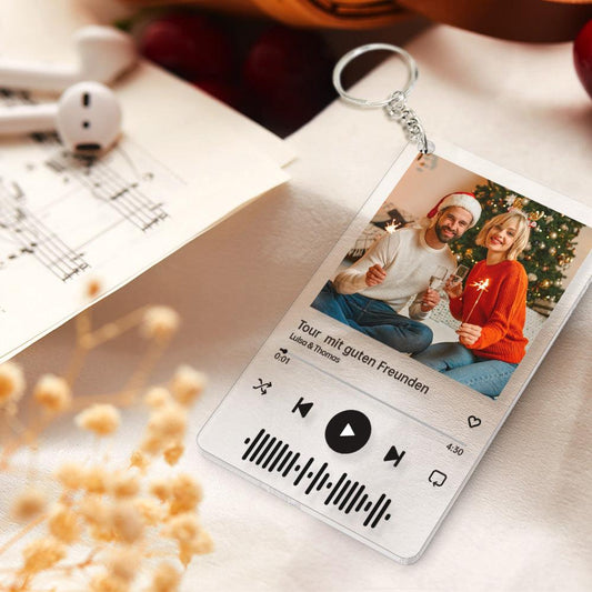 Personalised Acrylic Album Cover Keychain Music Code Key Chian - 4*6.37cm