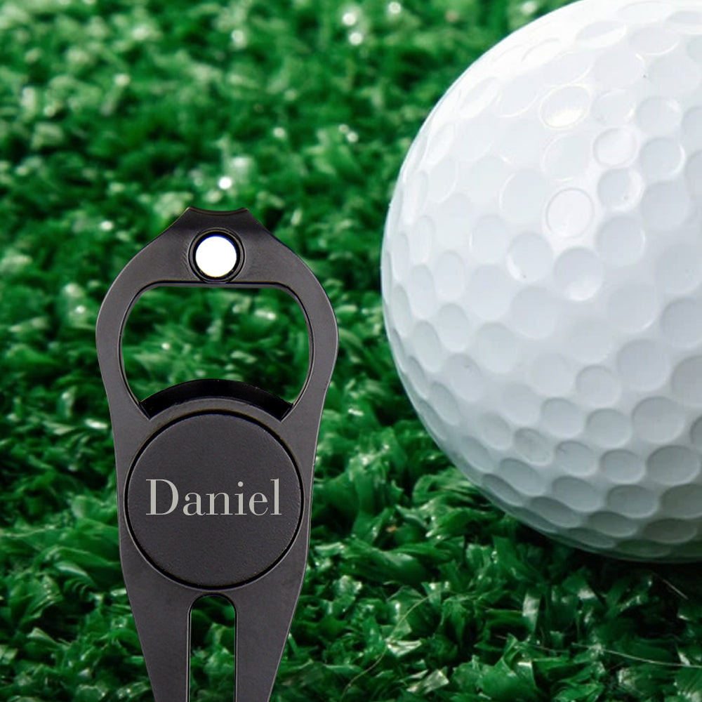 Custom Name Golf Ball Marker Personalised Bottle Opener Multipurpose Golf Fork Ball Marker