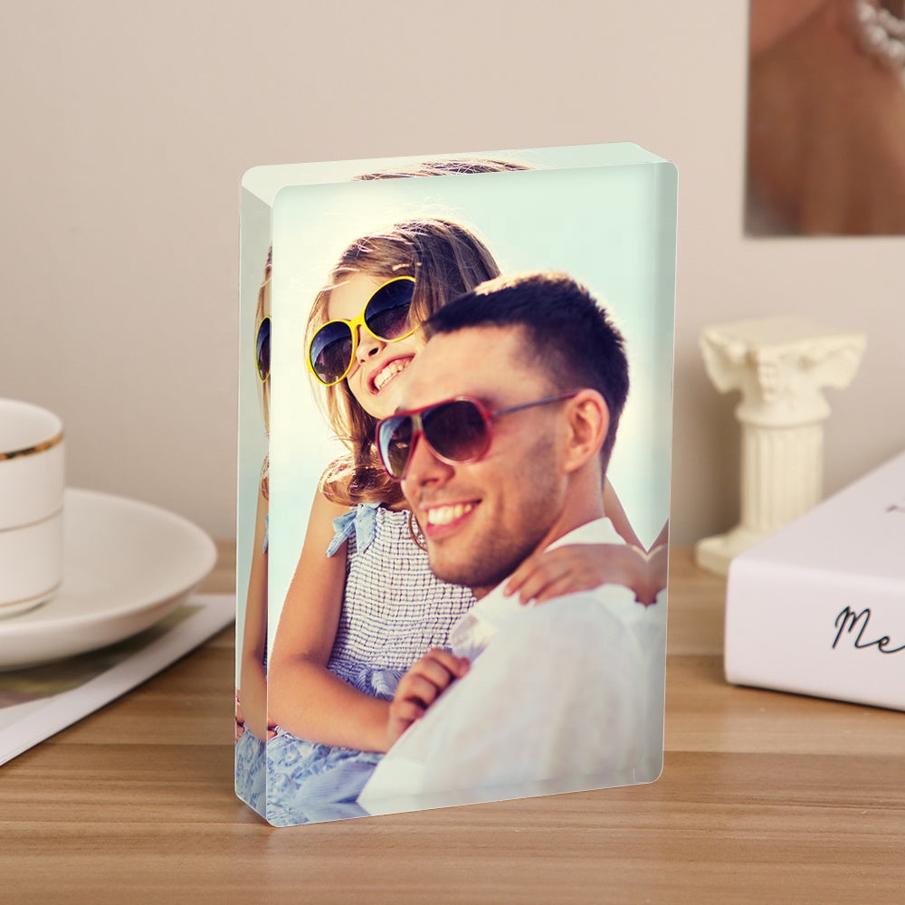 Personalised Acrylic Block Photo Frame Desktop Picture Frame Plaque
