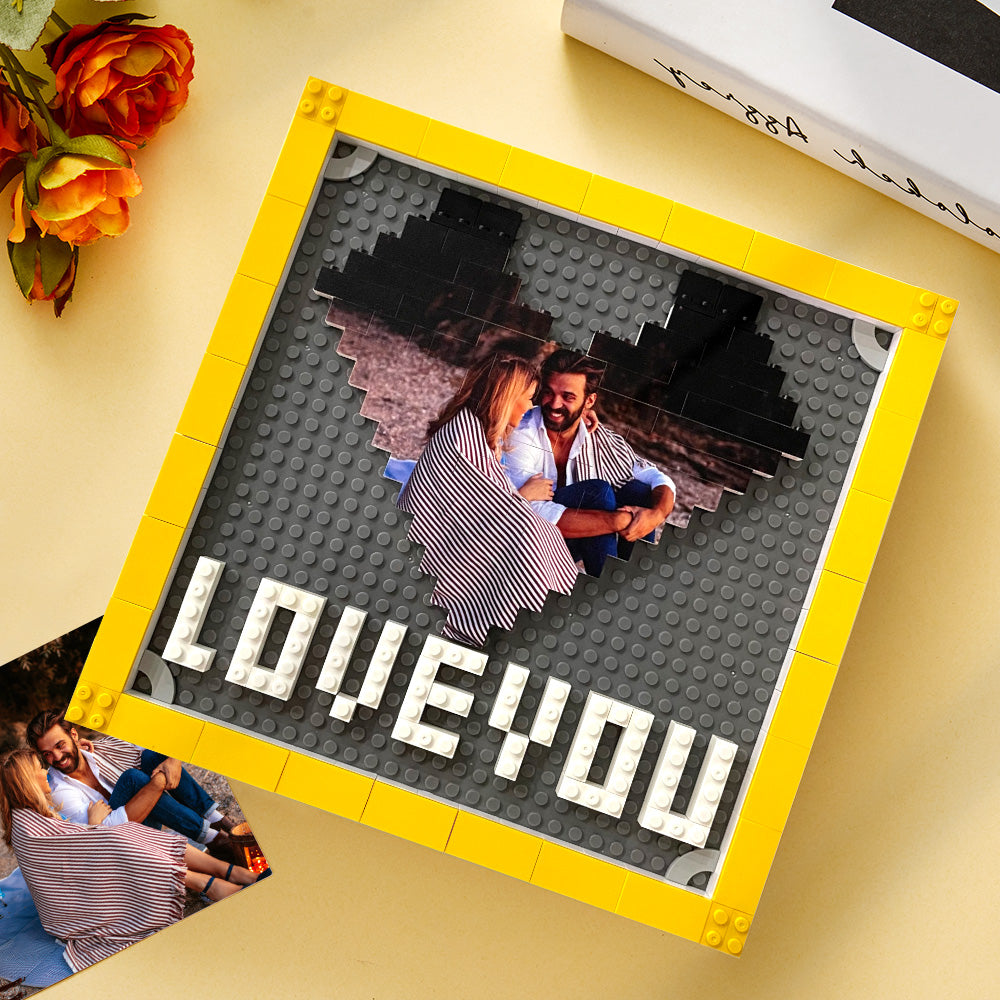Personalised Building Brick Block Puzzles Picture Frame