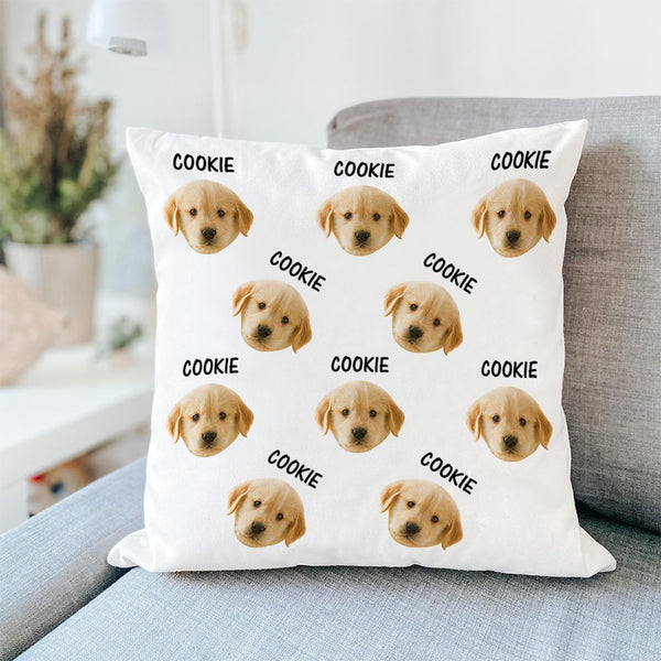Custom Face on Pillow Pet Photo Pillow with Text Gifts For Pet Lovers