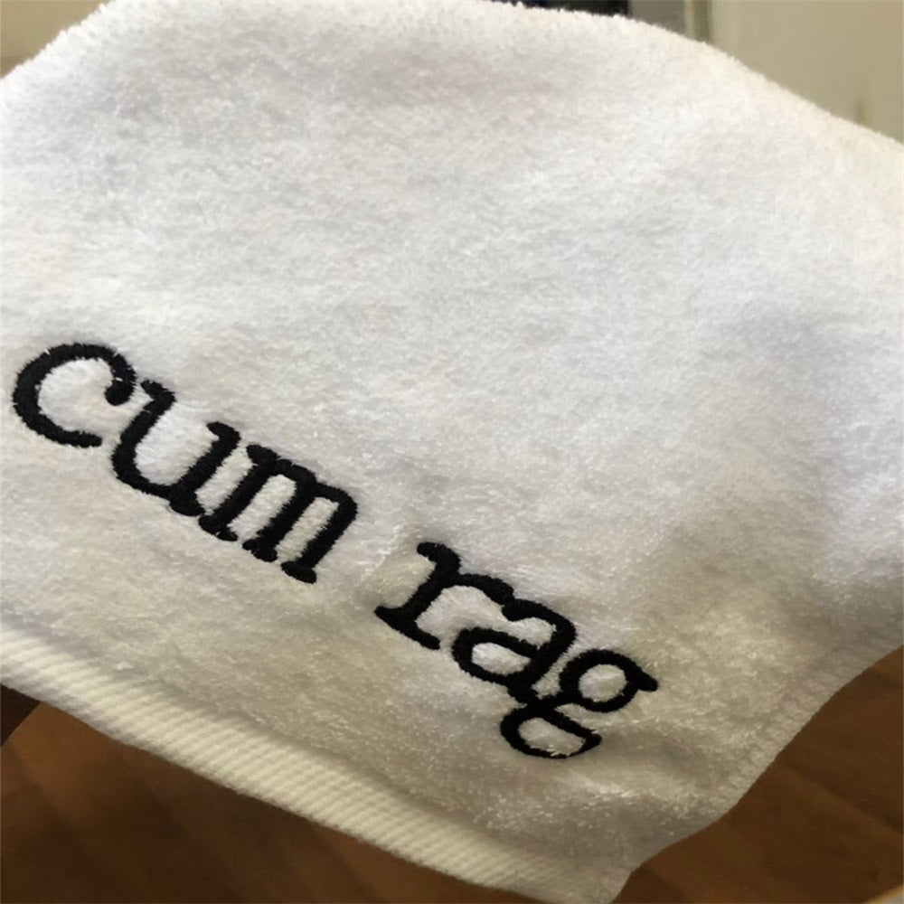 Embroidered Cotton White Square Towel 30*30cm