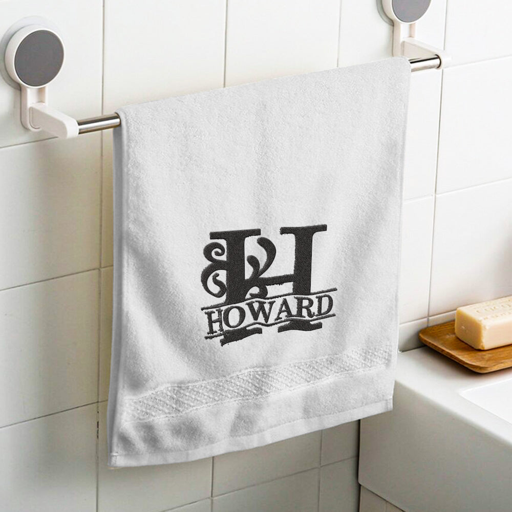 Custom Embroidered Towels Personalised Monogrammed and Name Towel