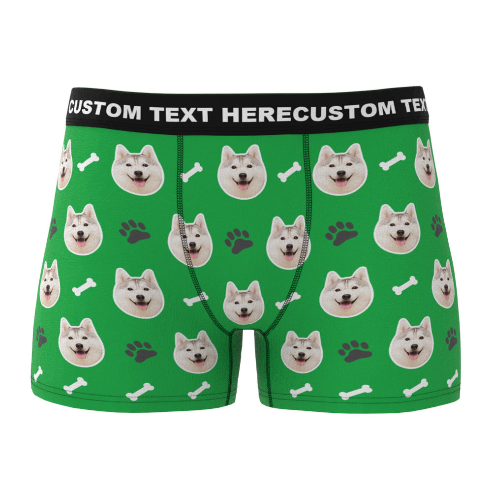 Custom Dog Face Boxers Personalised Men's Underwear with Preview