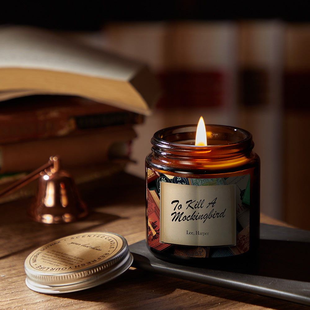 Engraved Book Name Author Soy Scented Candles