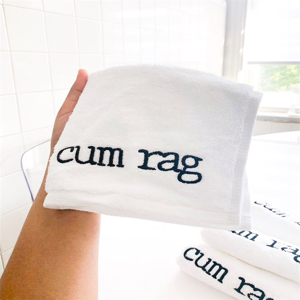 Embroidered Cotton White Square Towel 30*30cm