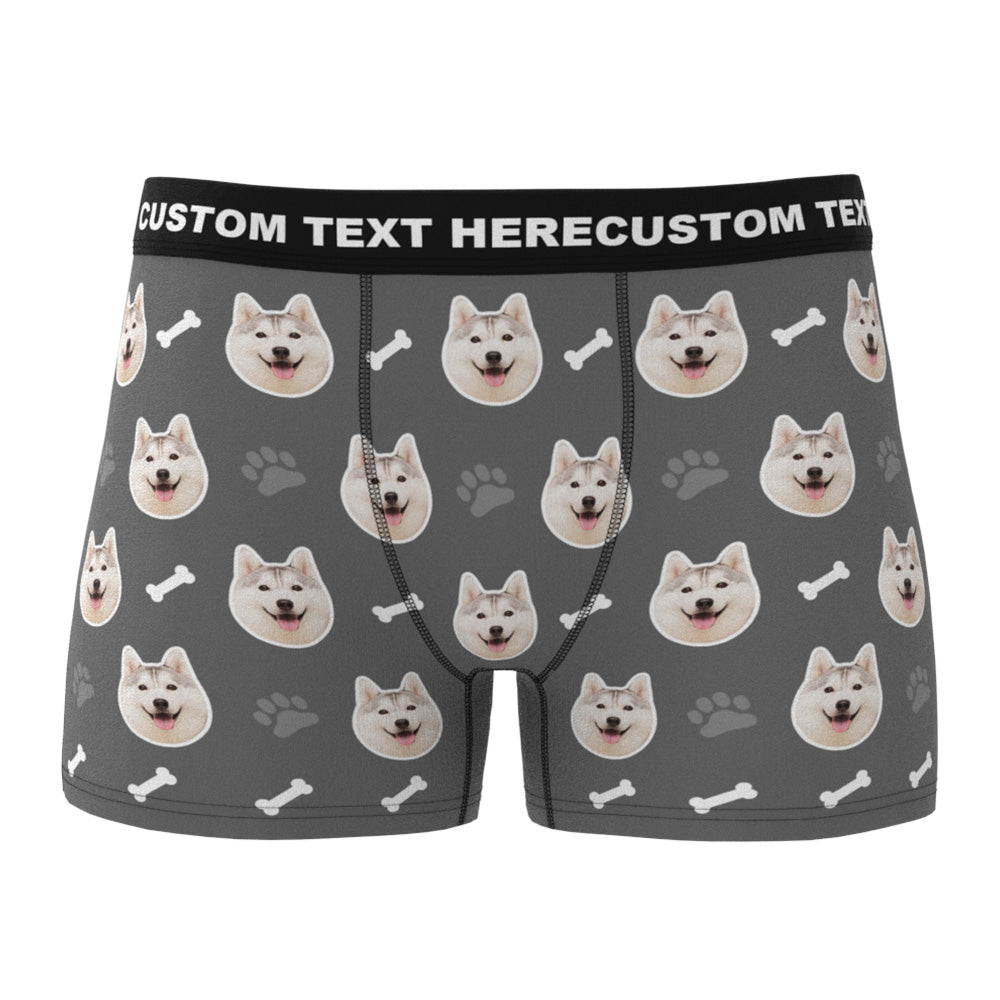 Custom Dog Face Boxers Personalised Men's Underwear with Preview