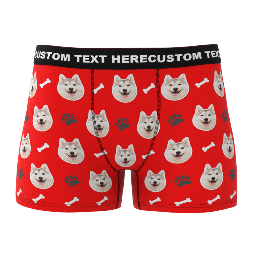 Custom Dog Face Boxers Personalised Men's Underwear with Preview