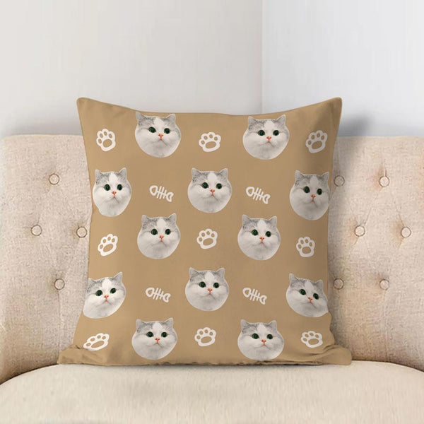 Custom Pet Multi-faceted Square Pillow with Bones Gifts For Pet Lovers