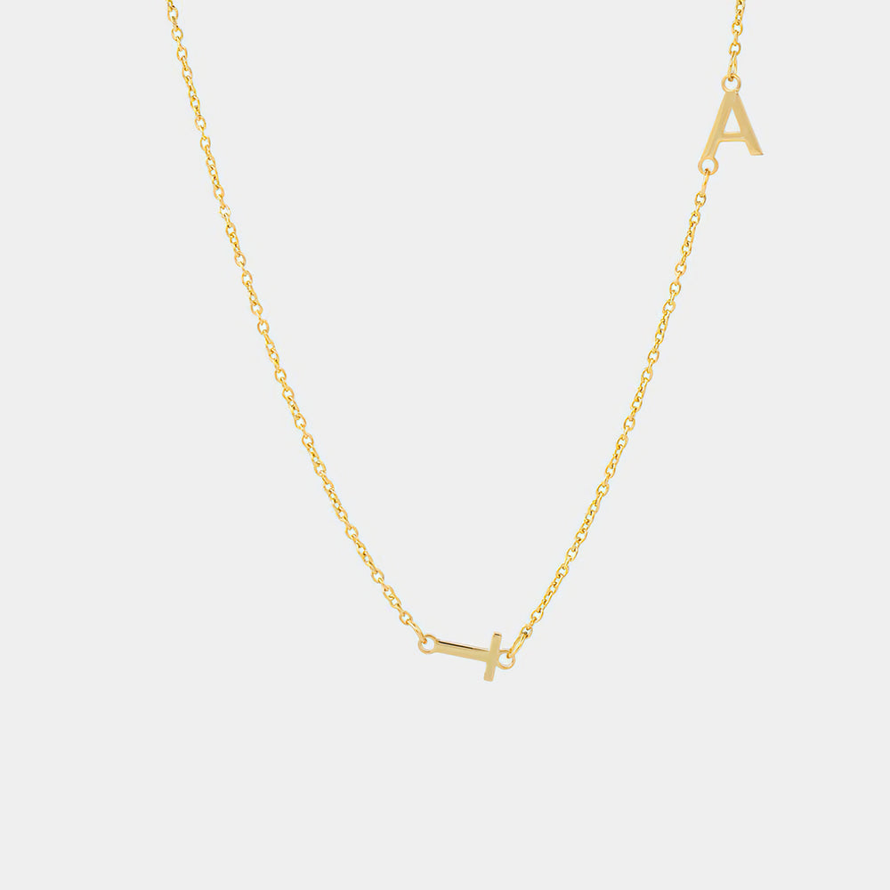 Custom Initial Necklace Personalised Stainless Steel Letter Necklace