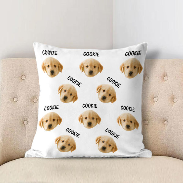 Custom Face on Pillow Pet Photo Pillow with Text Gifts For Pet Lovers