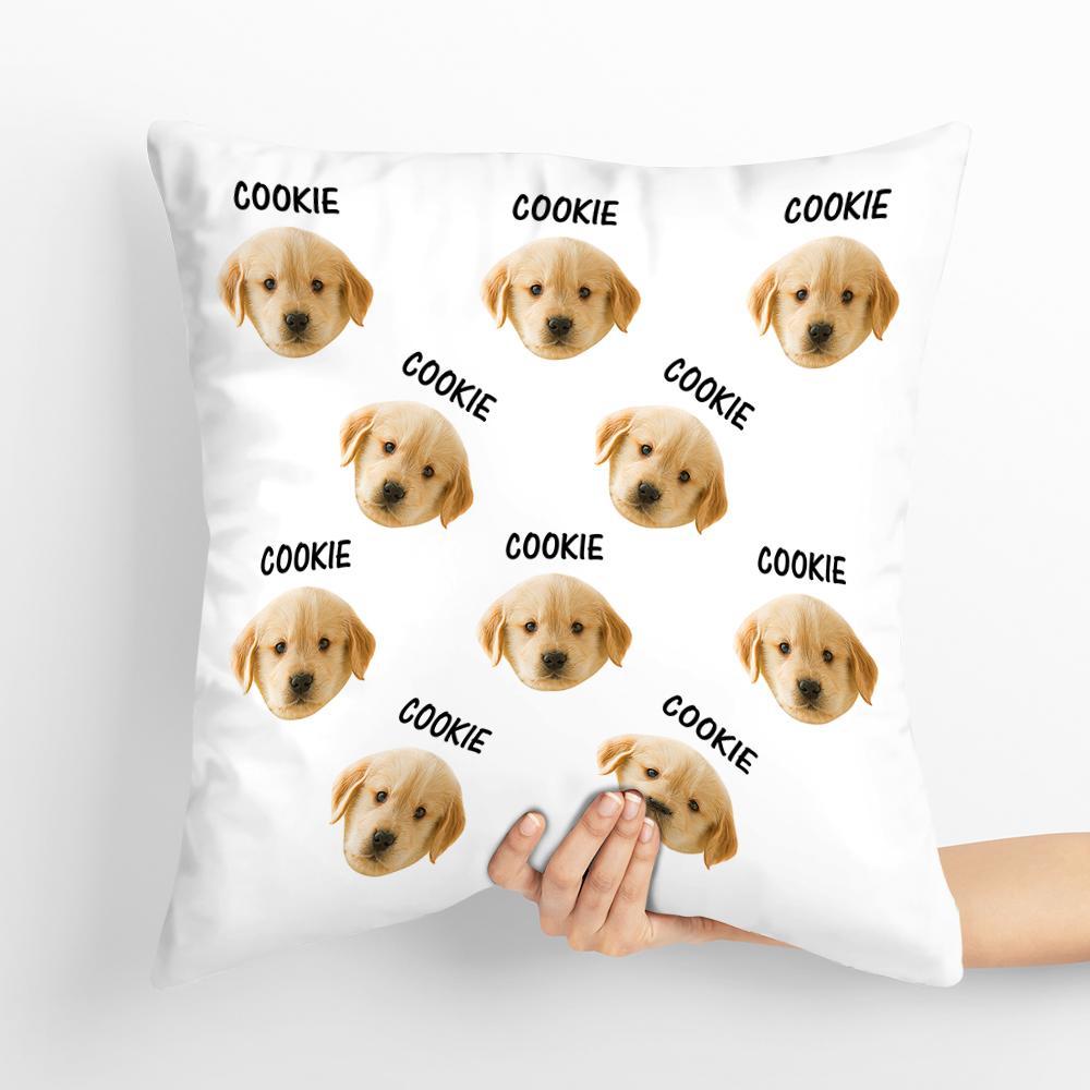 Custom Face on Pillow Pet Photo Pillow with Text Gifts For Pet Lovers