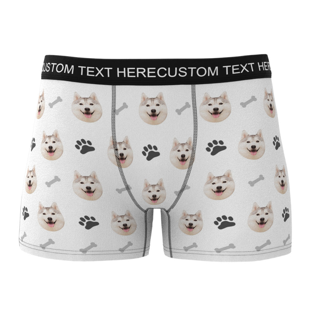 Custom Dog Face Boxers Personalised Men's Underwear with Preview