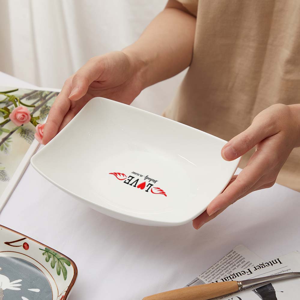 Custom Name Platters LOVE Heart Personalised Engraved Tableware Plate