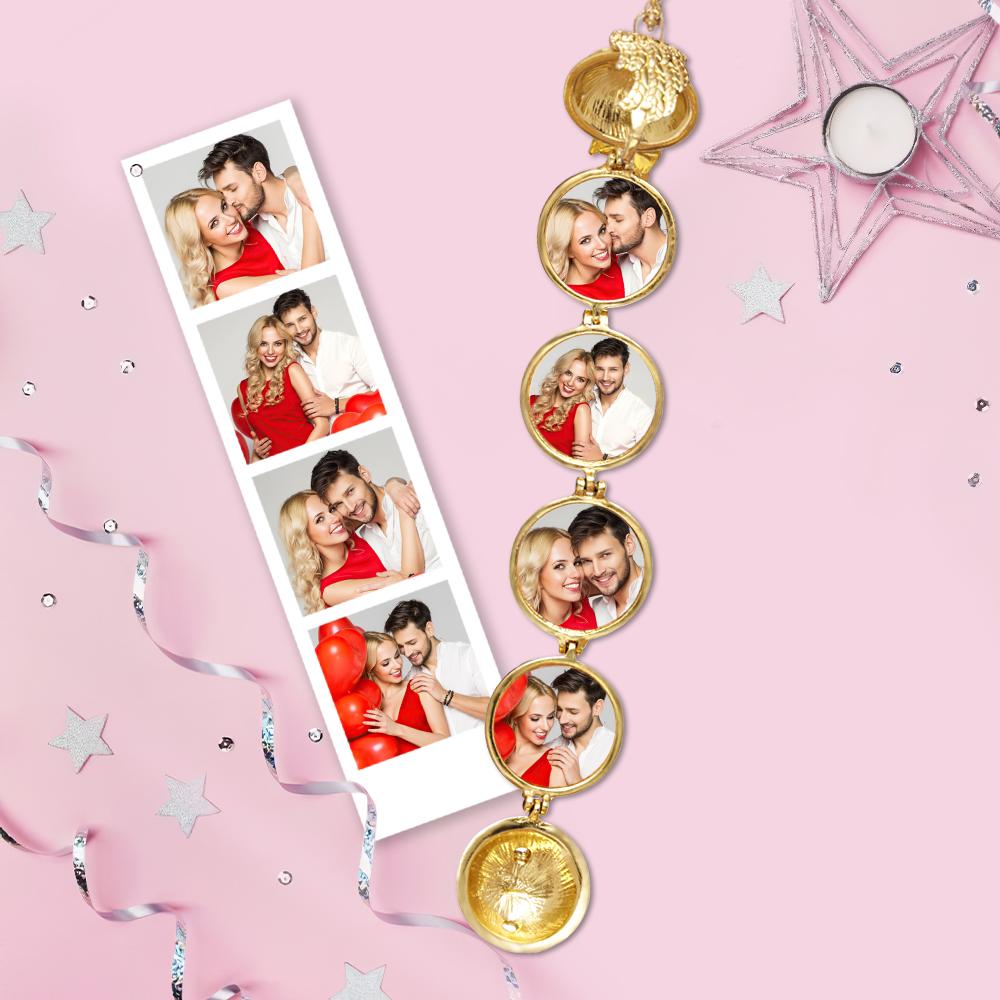 Personalised Angel Wings Expanding Photo Ball Locket Necklace