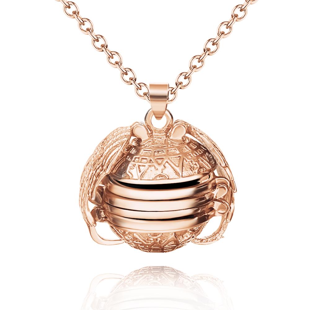 Personalised Angel Wings Expanding Photo Ball Locket Necklace