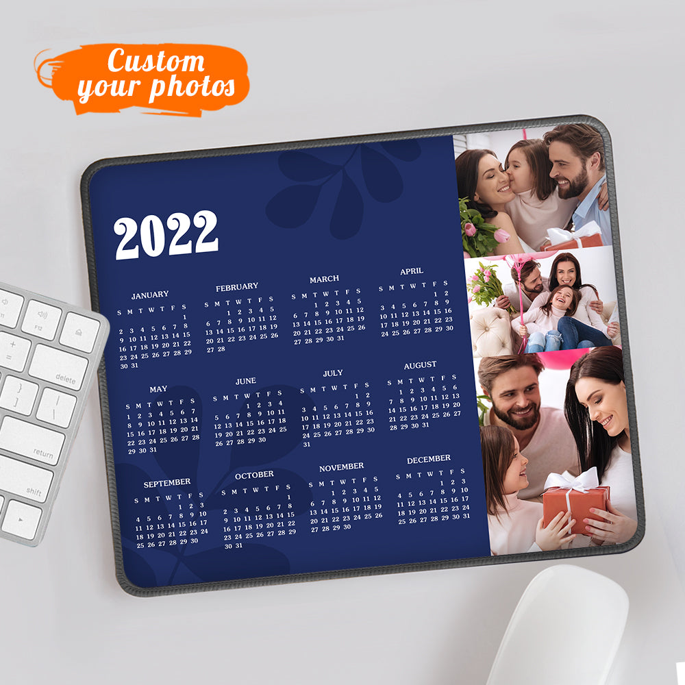 Custom Photo Mouse Pad Personalised 2022 Calendar Desk Mouse Mat