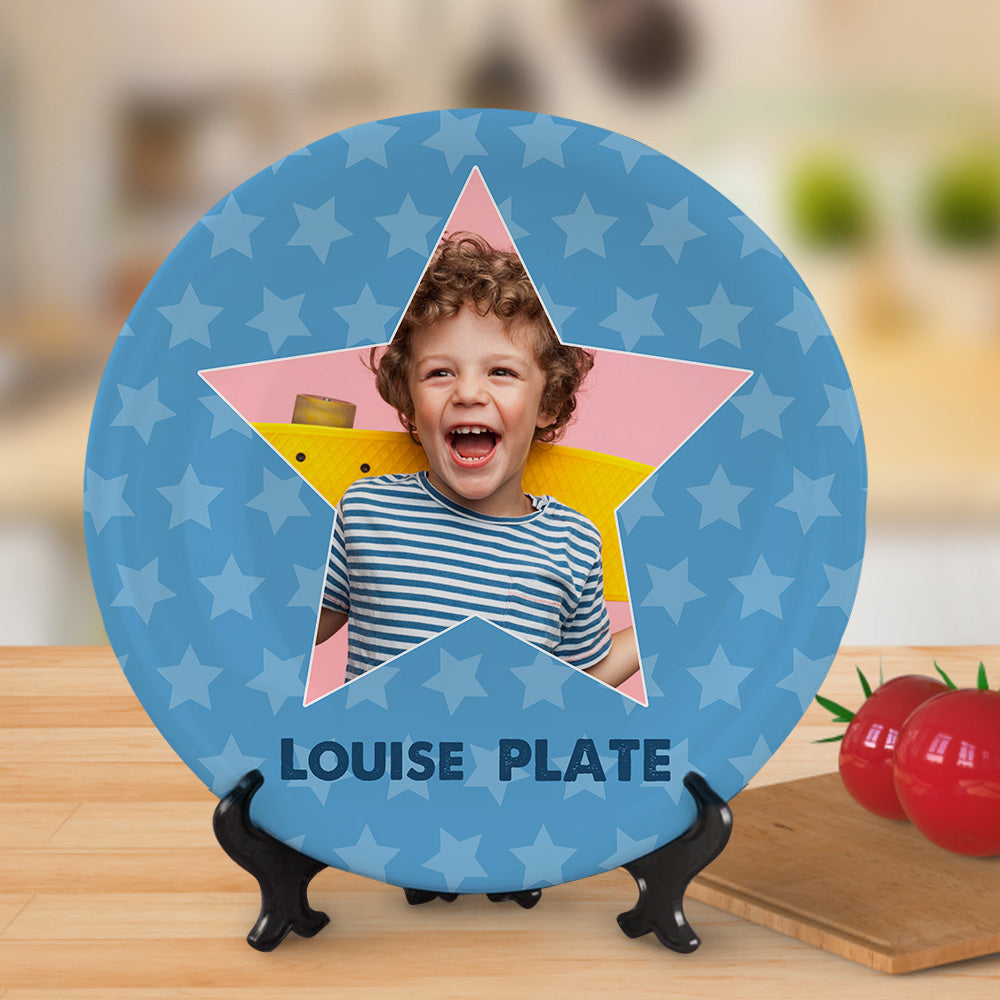 Custom Name Ceramic Souvenir Plate Personalised Star Shape Dinner Plates