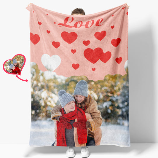 Custom Love Couple Blanket Personalised Valentine's Day Blanket