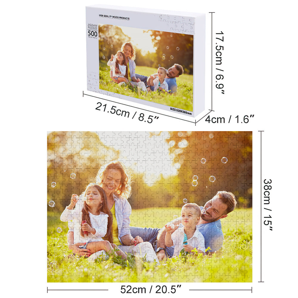 Custom Wooden Jigsaw Puzzle - 5 Size