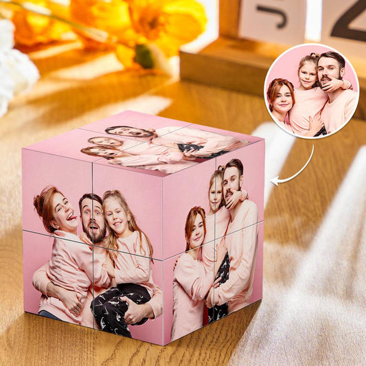 Custom Multiphoto Rubik's Cube Folding Wooden Photo Frame Cubes