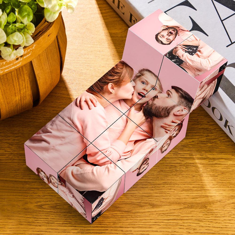 Custom Multiphoto Rubik's Cube Folding Wooden Photo Frame Cubes