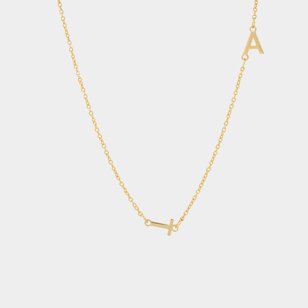 Custom Initial Necklace Personalised Stainless Steel Letter Necklace