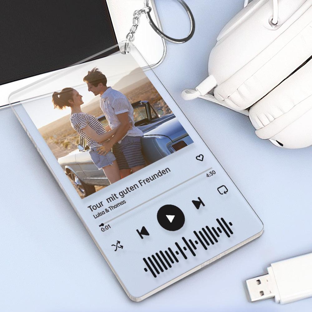 Personalised Acrylic Album Cover Keychain Music Code Key Chian - 4*6.37cm