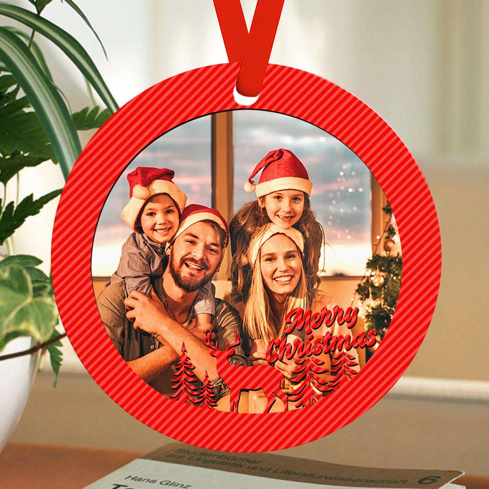 Custom Merry Christmas Ornaments with Picture